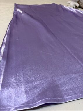 SHEIN Lavender Satin Slip Skirt